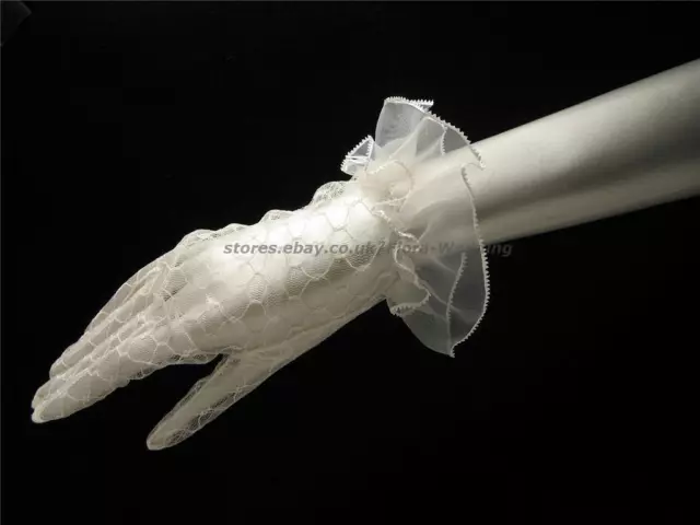 Lace SHORT FINGERED BRIDAL WEDDING/PROM/FANCY GLOVE,new