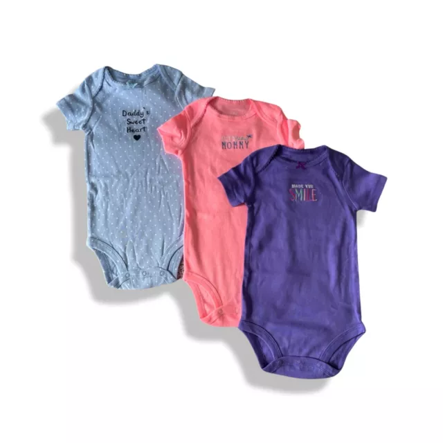 Baby/Toddler- Girls - 3 Pack Baby Grows Vests Set - UK Seller -  12-18 months