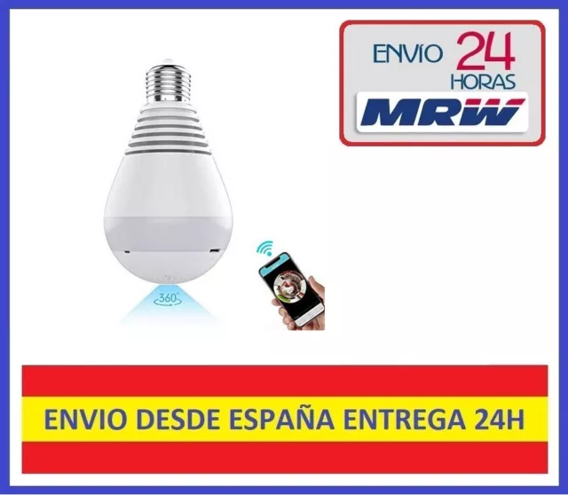 Bombilla Camara Espia HD Wifi ¡Envio Gratis con 2 años de Garantia!