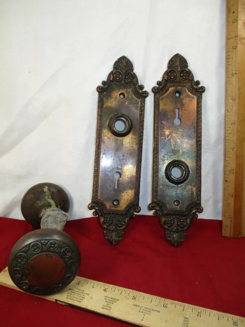 Antique Door Knobs And2 Door Plates