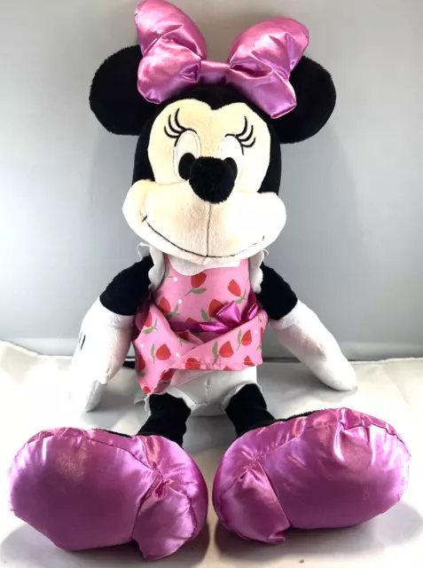 Minnie Mouse 19" Just Play Plush Stuffed Pink Silk Bow & Boots Tulip Dress