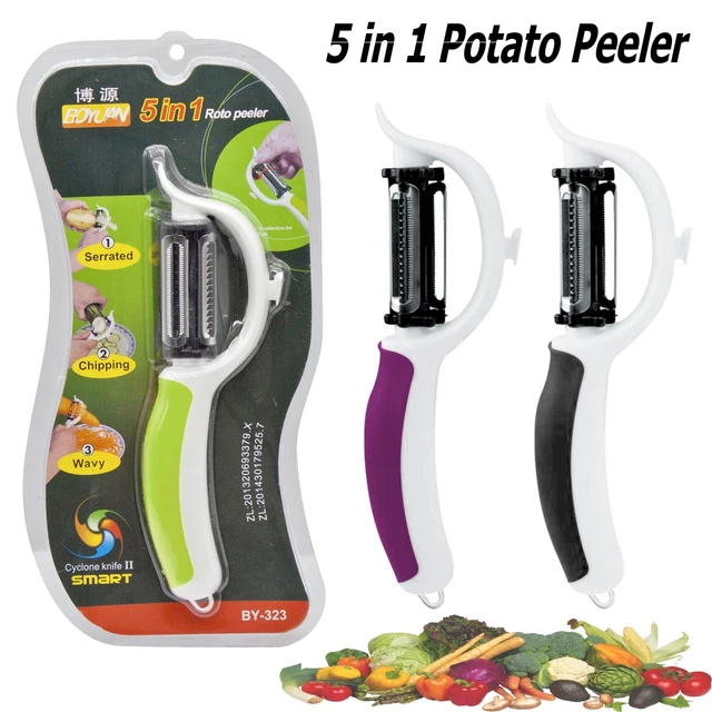 5 in 1 Veg Fruit Peeler Cabbage Grater Salad Slicer Cutter Kitchen Gadget