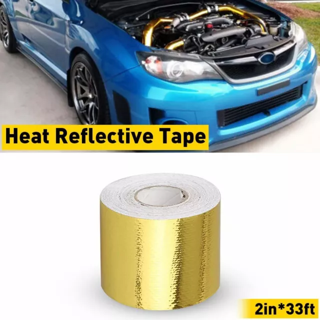 2&X 33' INTAKE Heat Reflective Tape Wrap for Car Intercooler Pipes ...