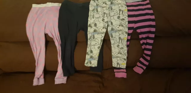 Girl’s multicoloured Gap legging/pyjama bottom bundle (4 items). Age 3 years.