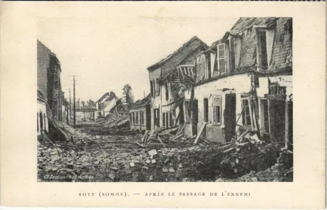 CPA Military War ROYE After the Passage of the Enemy (807528)