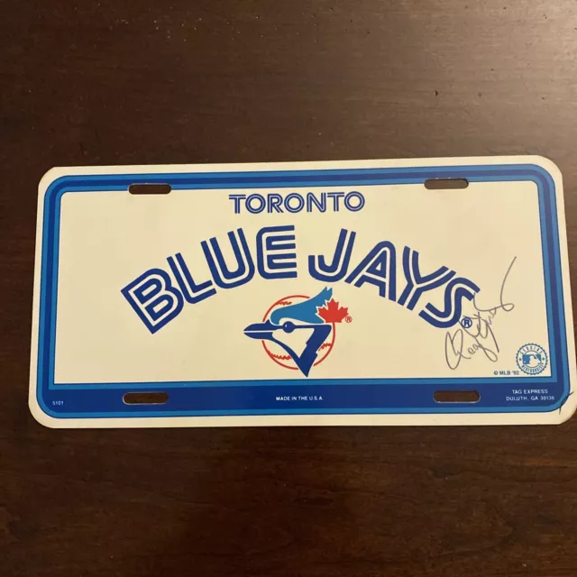 Roger Clemens Signed Toronto Blue Jays License Plate