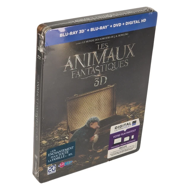 Les Animaux Fantastiques Steelbook Blu-ray 3D +Blu-ray+dvd+digital FR Neuf