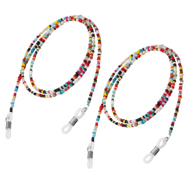 2 Pcs Reading Glasses Chain Lanyard Women Eye Glasses Holders Stand Strap