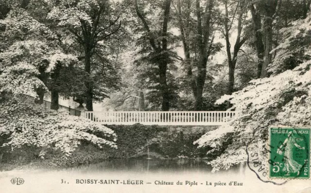 BOISSY SAINT LEGER LOT de 2 cartes sur le Château du Piple