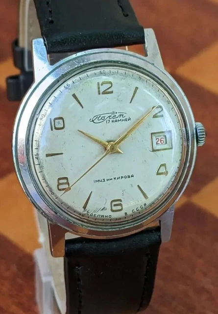 Sowjetische Poljot-Uhr Russland UdSSR Herrenarmbanduhr 1MCHZ Kirovskie 17 Steine