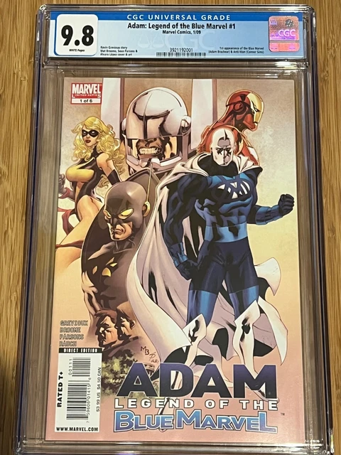 Adam: Legend Of The Blue Marvel #1 - Cgc 9.8 Nm/M - White Pages !