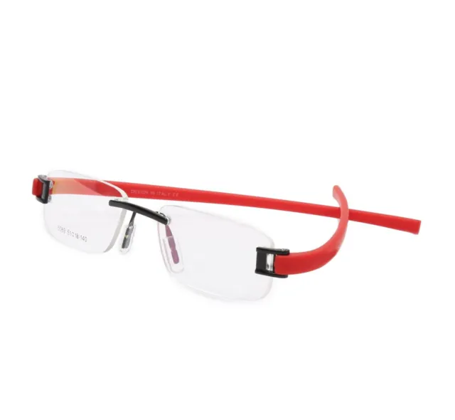 RSINC -rimless-frame-tag-eye-glass Noir Rouge Couleur Lunettes -51-18-135