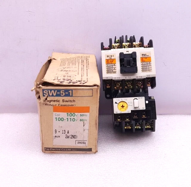 Fuji Electric SW-5-1 Magnetic Switch 100V50Hz 100-110V60Hz 9-13A SC-5-1 TR-5-1N