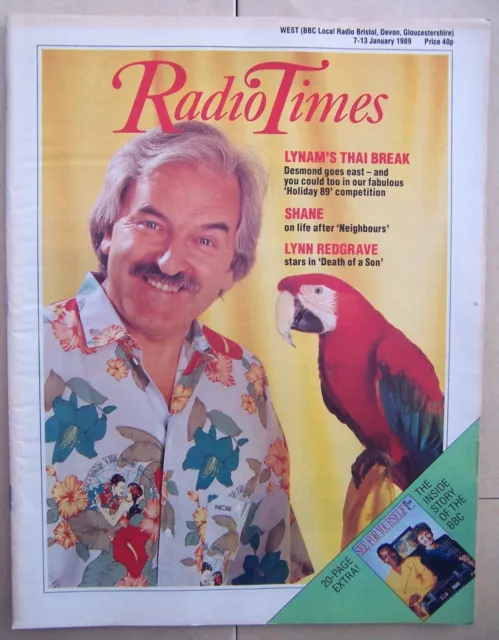 Radio Times/1989/Des Lynam/Lynn Redgrave/Stephen Fry/Hugh Laurie/Ludovic Kennedy