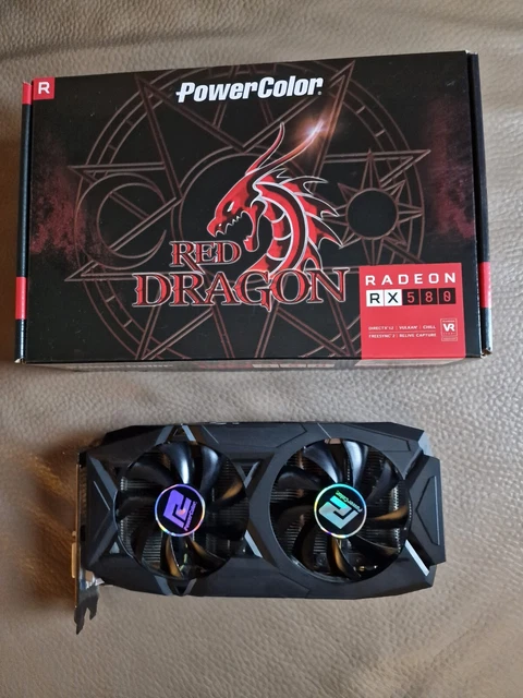 POWERCOLOR RED DRAGON AMD Radeon RX 580 8GB GDDR5 GPU for PC Graphics Card 50.00 PicClick UK