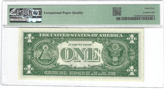 Fr.1620 1957A $1 Silver Certificate Smith/Dillon NA Block PMG 65EPQ GEM 2