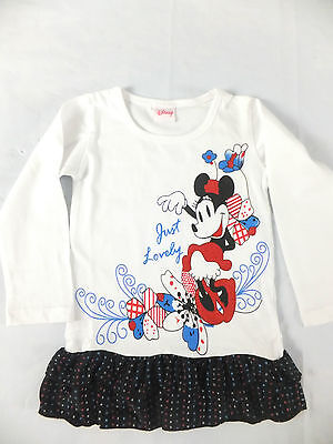 New Quality Disney "Minnie" Girl's Cotton Dress With Red Glitter 24Mts - 6Yrs
