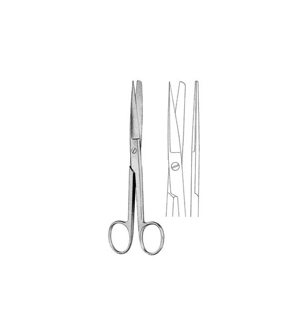 12 Operating Scissors, 5", Straight Blades, Sharp/Blunt