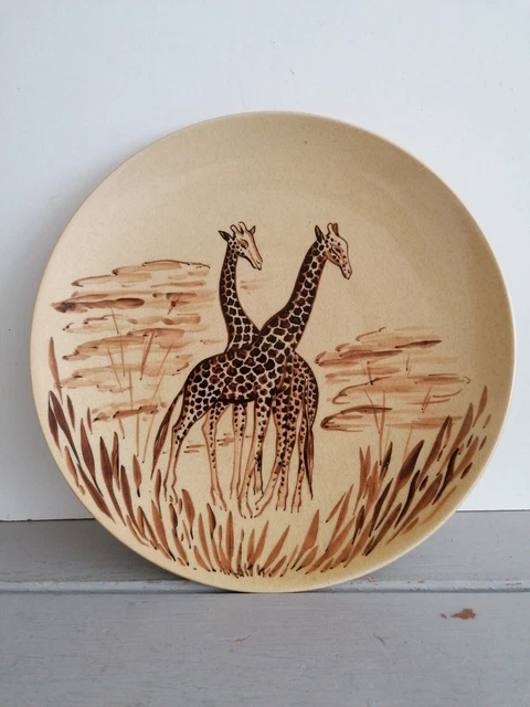 Drostdy Ware Teller Giraffen Ltd Edition signiert handbemalt 27 cm südafrikanisch