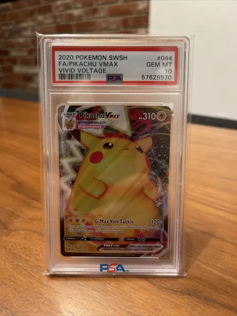 2020 Pikachu VMAX  Pokémon SWSH Vivid Voltage Full Art #044 PSA 10 GEM MINT