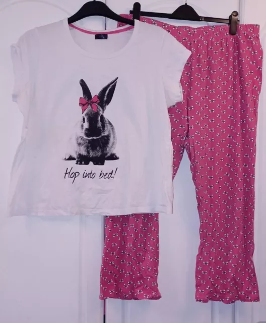 LADIES PYJAMAS PJ S Size 20 22 Women s Nightwear Cotton F F Rabbit