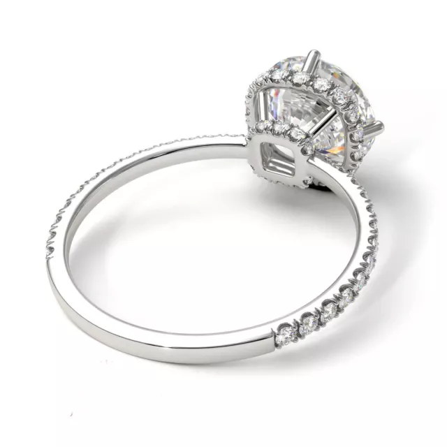 Bague de Fiançailles ! 2.50 CT Blanc Traitée Diamant VVS1 Couleur F Certifié 3