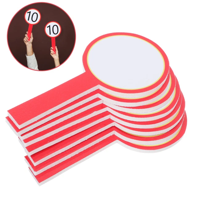 8 PIEZAS Tablero de puntuación en blanco Tablero de indicadores lobable Tablero de indicadores de votación Portátil Blanco
