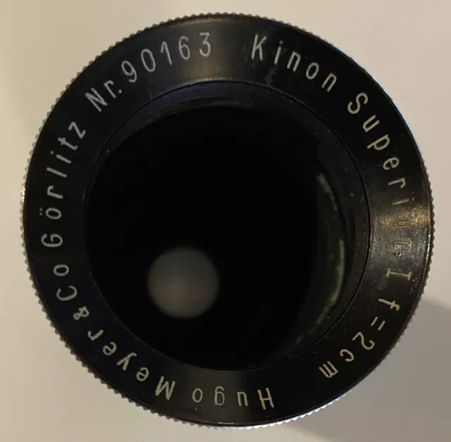 Vintage Hugo Meyer Gorlitz Kinon Superior I f=2cm Projector Lens, Good Condition