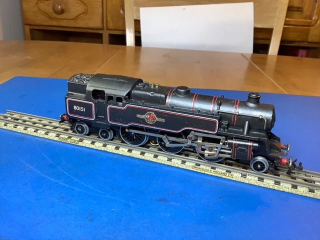 Hornby Dublo 3 Rail BR 2-6-4 Standard Class 4MT Tank Loco 80151 Serviced/Remaged