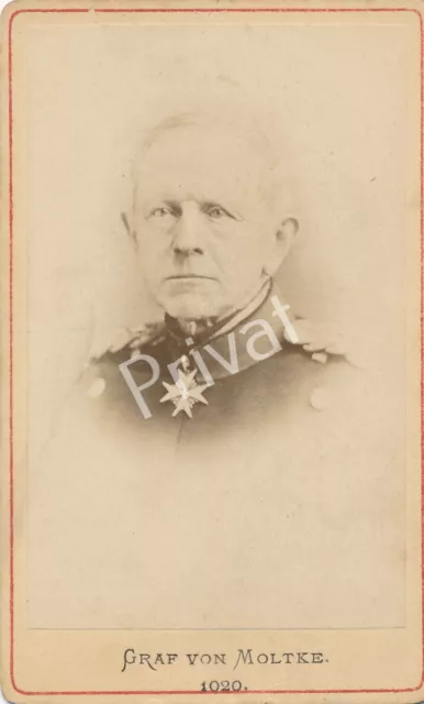 CDV Foto Helmuth Karl B. Graf von Moltke preußischer Generalfeldmarschall K1.73