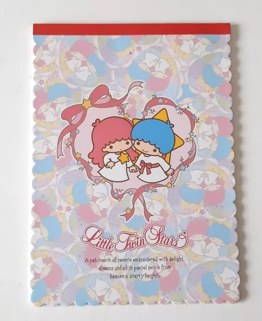 RARE! LITTLE TWIN STARS Notepad Sanrio Japan Classic Collectable VINTAGE