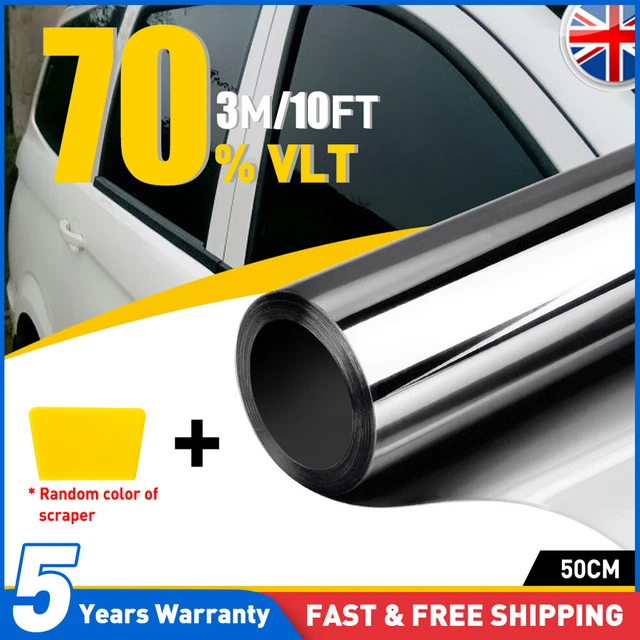 Pellicola finestra tinta 100% rifiuto calore UV 70% VLT AUTO casa 20"X10 piedi nuovissima