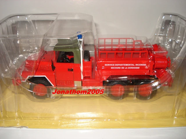 Miniature Camion Pompiers ADM 1/50 – ACMAT TPK 635 Tracteur Semi-remorque (rouge)