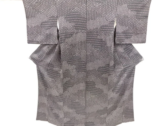 42706# Japanese Kimono / Antique Kimono / Shibori / Yosegara Pattern