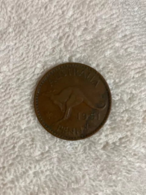 1951 Australian Penny Coin