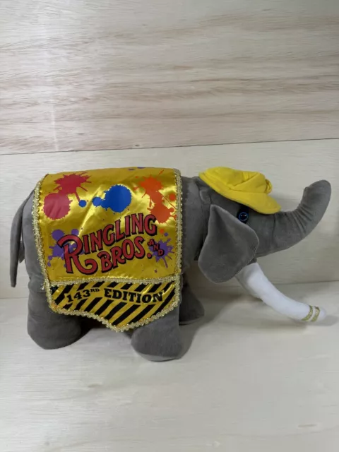 Ringling Bros Barnum & Bailey Circus Elephant 17" Plush Animal 143rd Edition