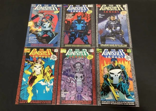 Punisher: Armory #1-6 Comic Lot, Marvel Comics, Jim Lee, Eliot R. Brown, 1990