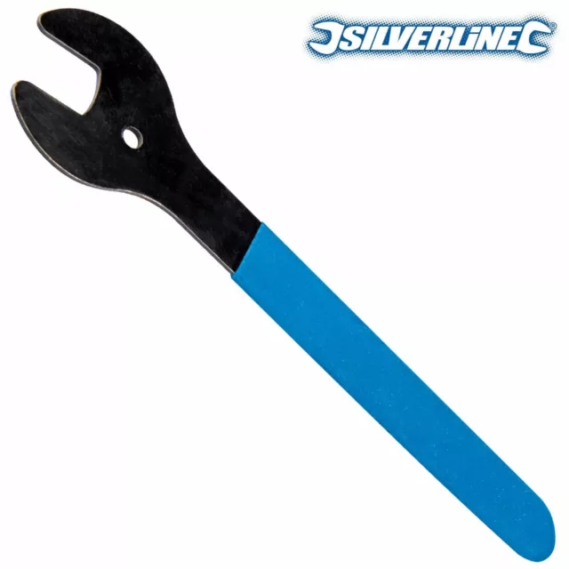 SILVERLINE BICYCLE PEDAL SPANNER 15mm Bike Wrench Jaw Handled Cycle Repair Tool