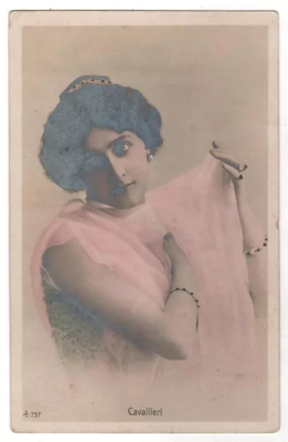 Antique Postcard Charming LINA CAVALIERI Italian opera singer ART Old Russian