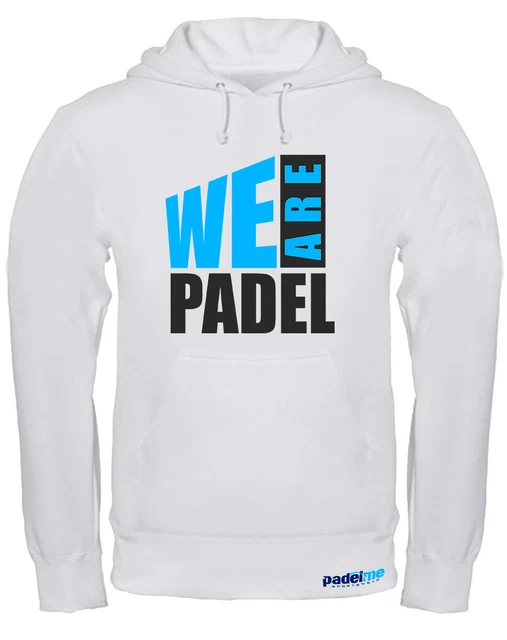 Felpa con cappuccio Padel We Are Padel 03 Bianca Personalizzabile con Nome