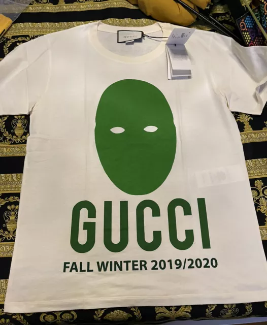 Neuf 100% Authentique Gucci Manifest Collection Ski Masque T-Shirt TAILLE S Avec