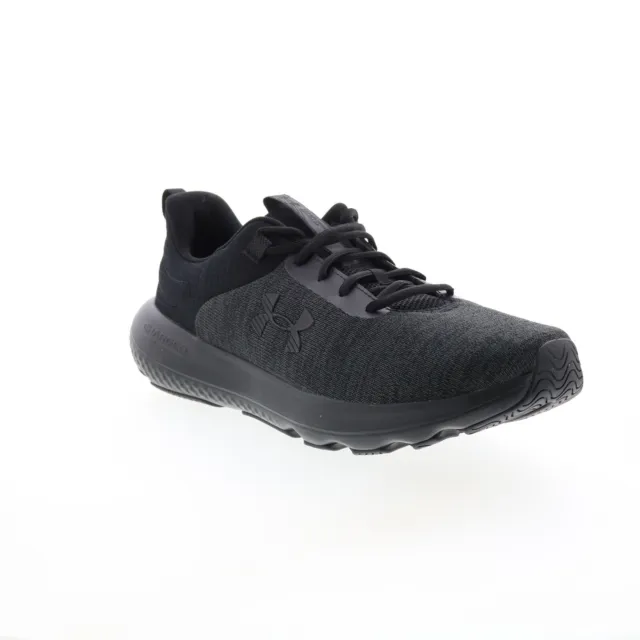 Under Armour Charged Revitalize Mens Black Canvas Athletic Running Shoes