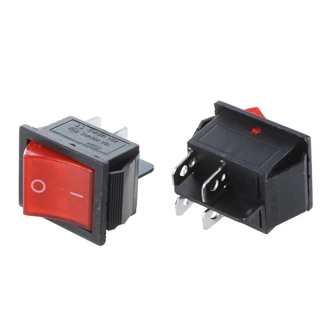 Interrupteur Bascule 2 Positions 4 Broches - 16A 250V AC / 20A 125V AC - Modèle KCD4 - Neuf De Chine