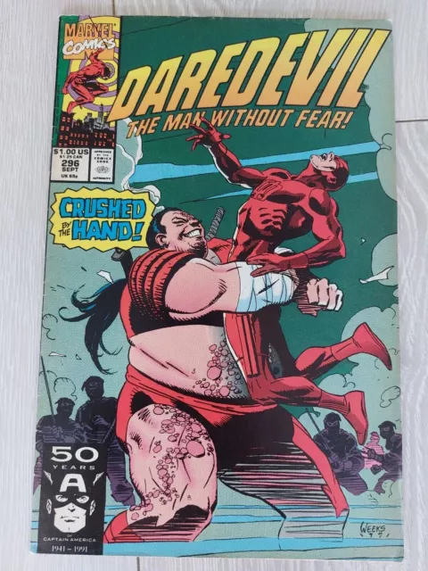 marvel comics US Daredevil 296 septembre 1991 Eo