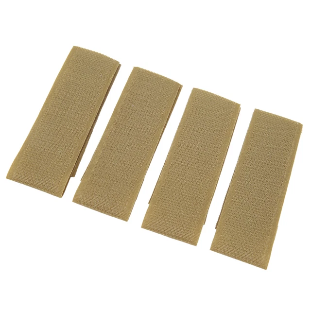 (Khaki)4Pcs Nylon Hook AndPatch For Training Vest Hunting Shooting Games With