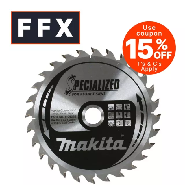 Makita B-09276 160mm x 20mm x 48T Specialized Plunge Saw Blade