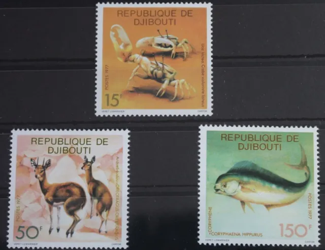 Djibouti 205-207 Mint Wildlife #WR118