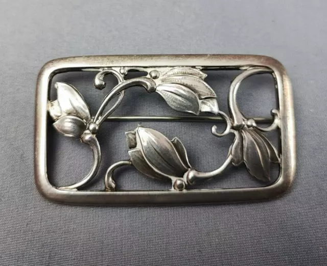 Georg Jensen florale Brosche #295Sterling 925 Silber floral silver brooch