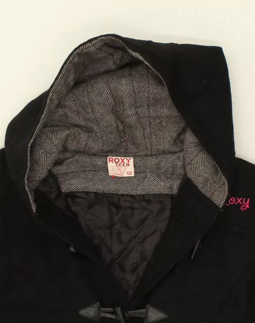 ROXY Borsone con cappuccio per ragazze 11-12 anni lana nera AE76 3