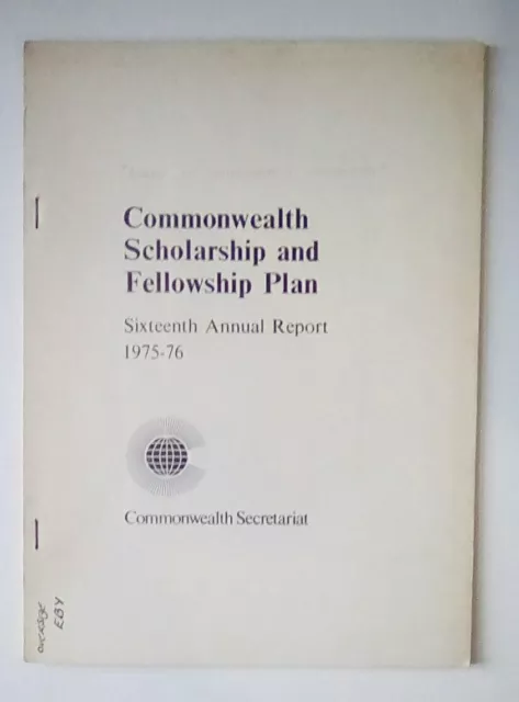 Commonwealth Scholarship And Fellowship Plan 16 Annual Report 1975-76 Education